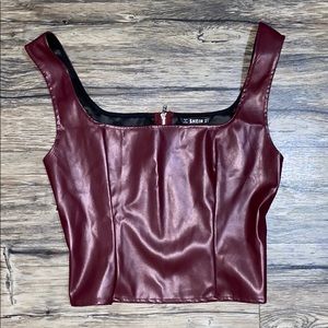 SHEIN square neck zipper back top
